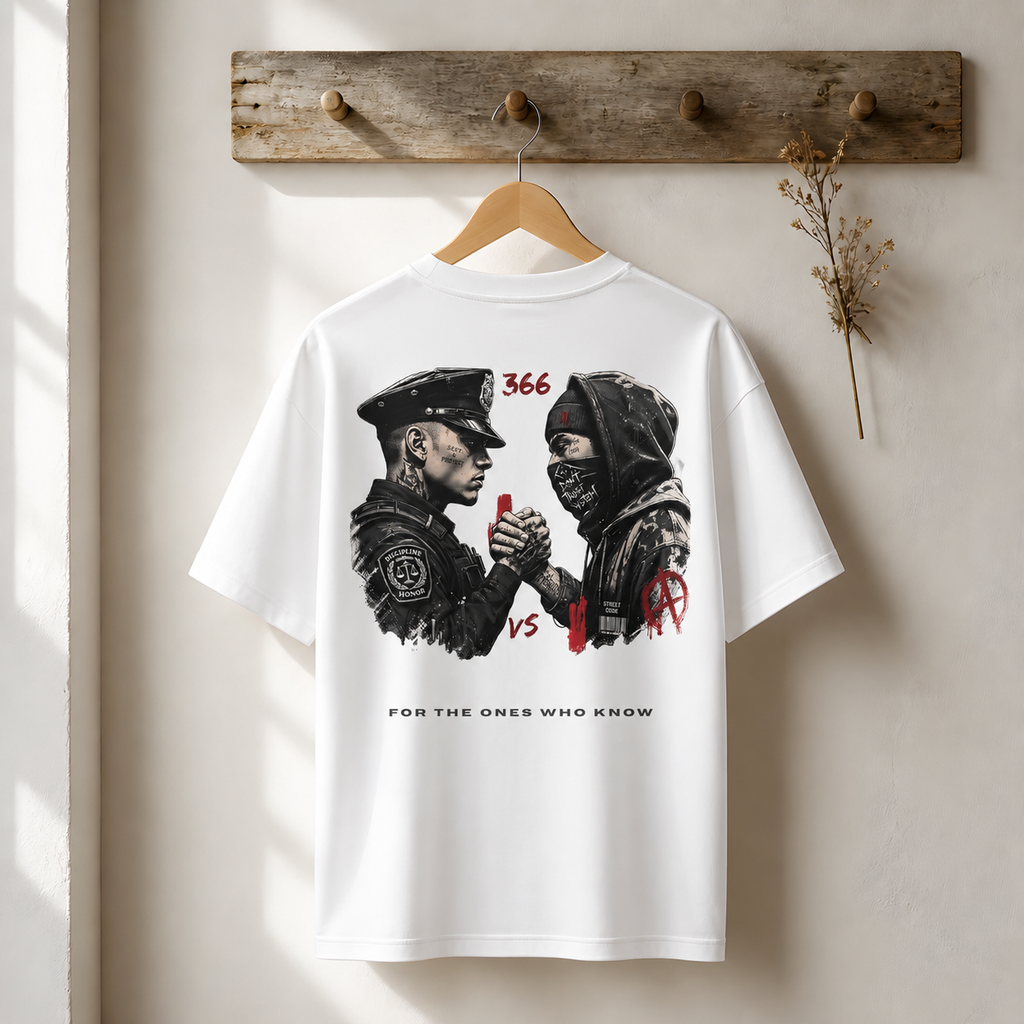 Tricou Oversized PICIANIS 366 Fearless – Alb