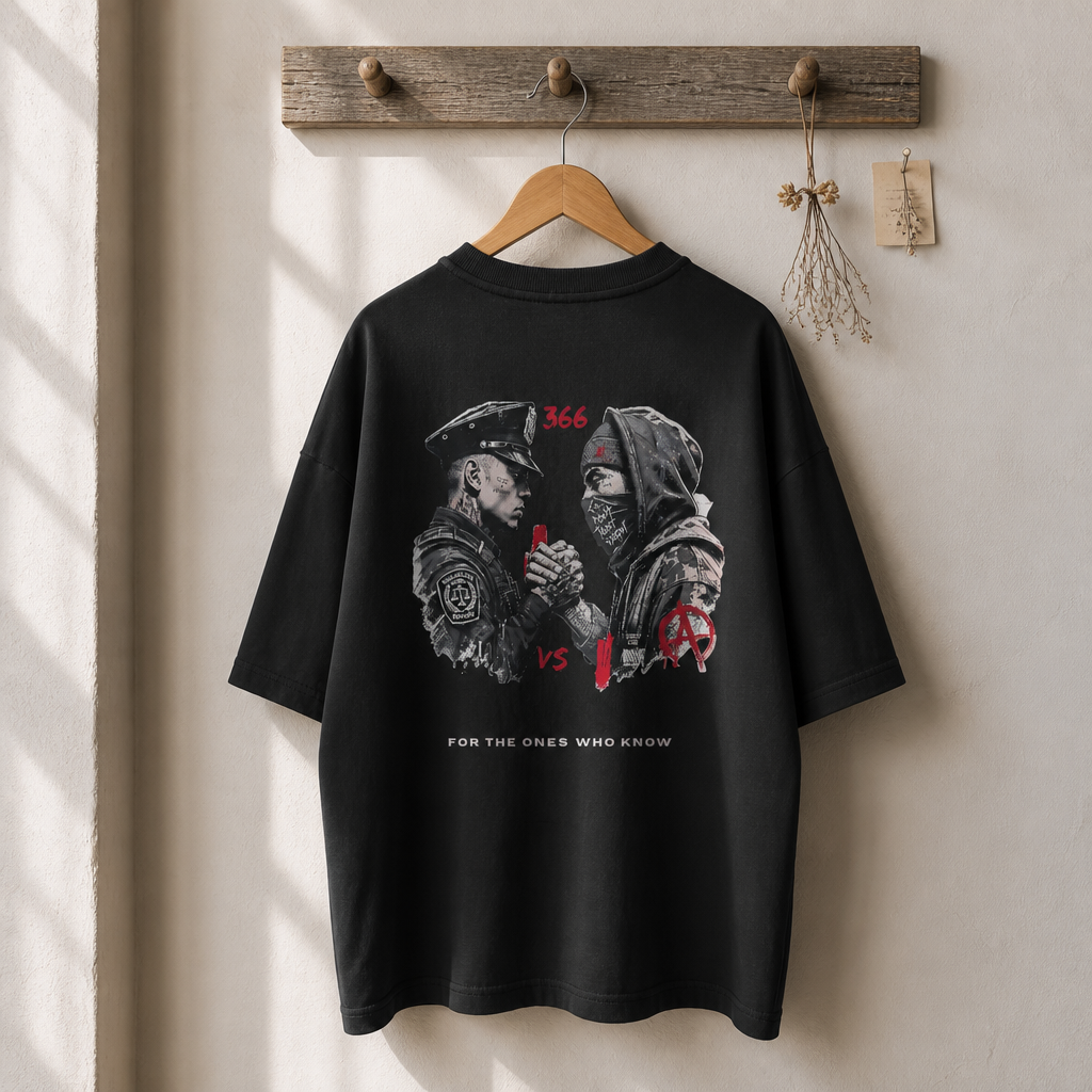 Tricou Oversized PICIANIS 366 Fearless – Negru