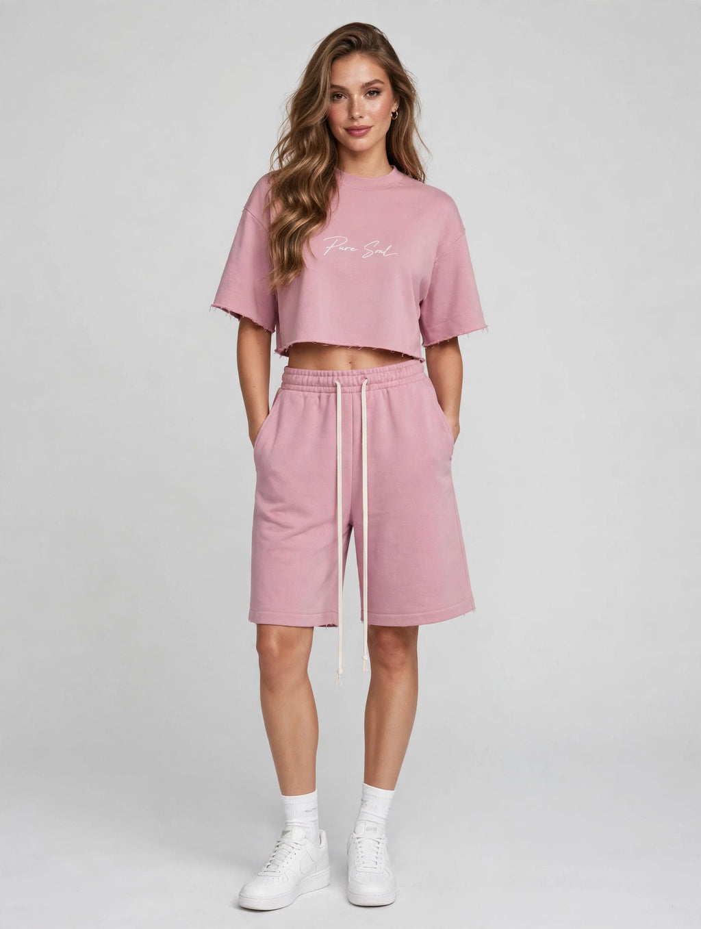 PURE SOUL SET FEMEI — Baby Blue / Blush Pink