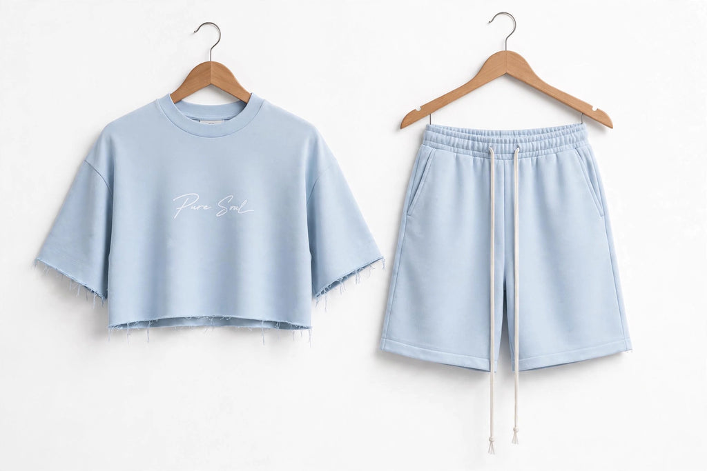 PURE SOUL SET FEMEI — Baby Blue / Blush Pink