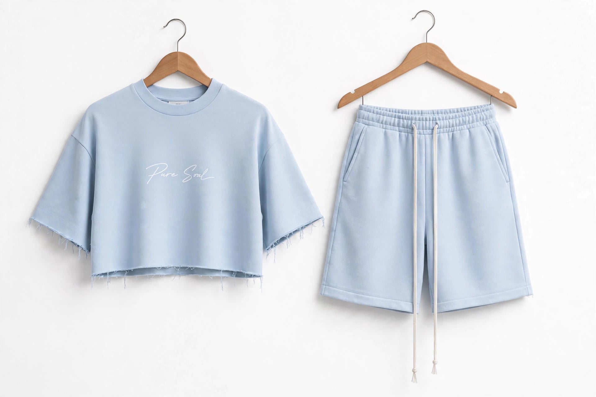 PURE SOUL SET FEMEI — Baby Blue / Blush Pink