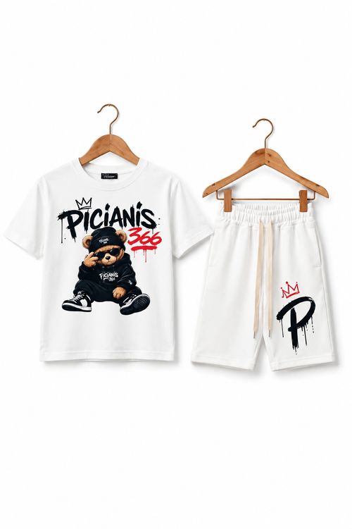 Picianis 366 Teddy Street Boys Set Off-White