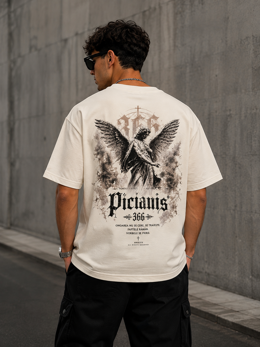 Tricou Oversized PICIANIS 366 Guardian Tee – Off White