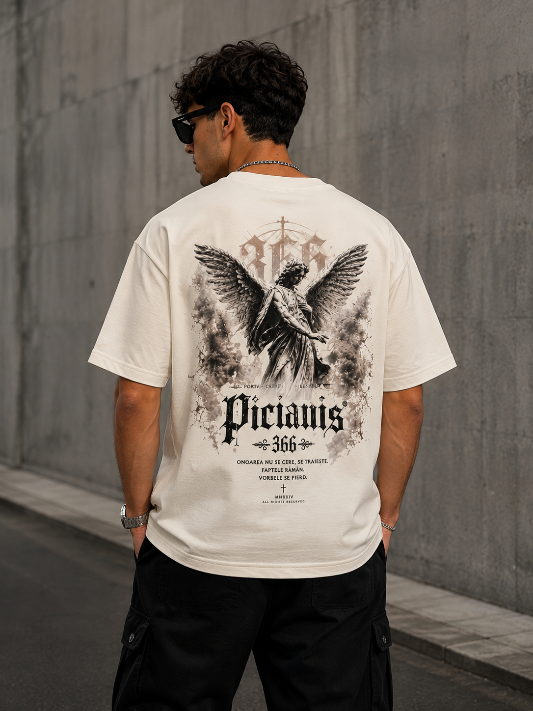 Tricou Oversized PICIANIS 366 Guardian Tee – Off White