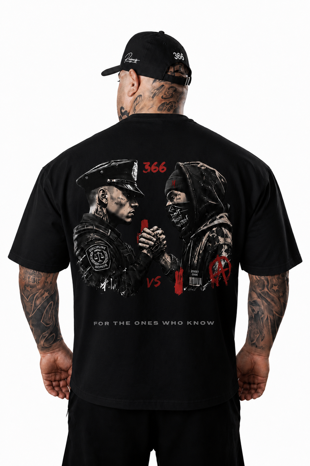 Tricou Oversized PICIANIS 366 Fearless – Negru
