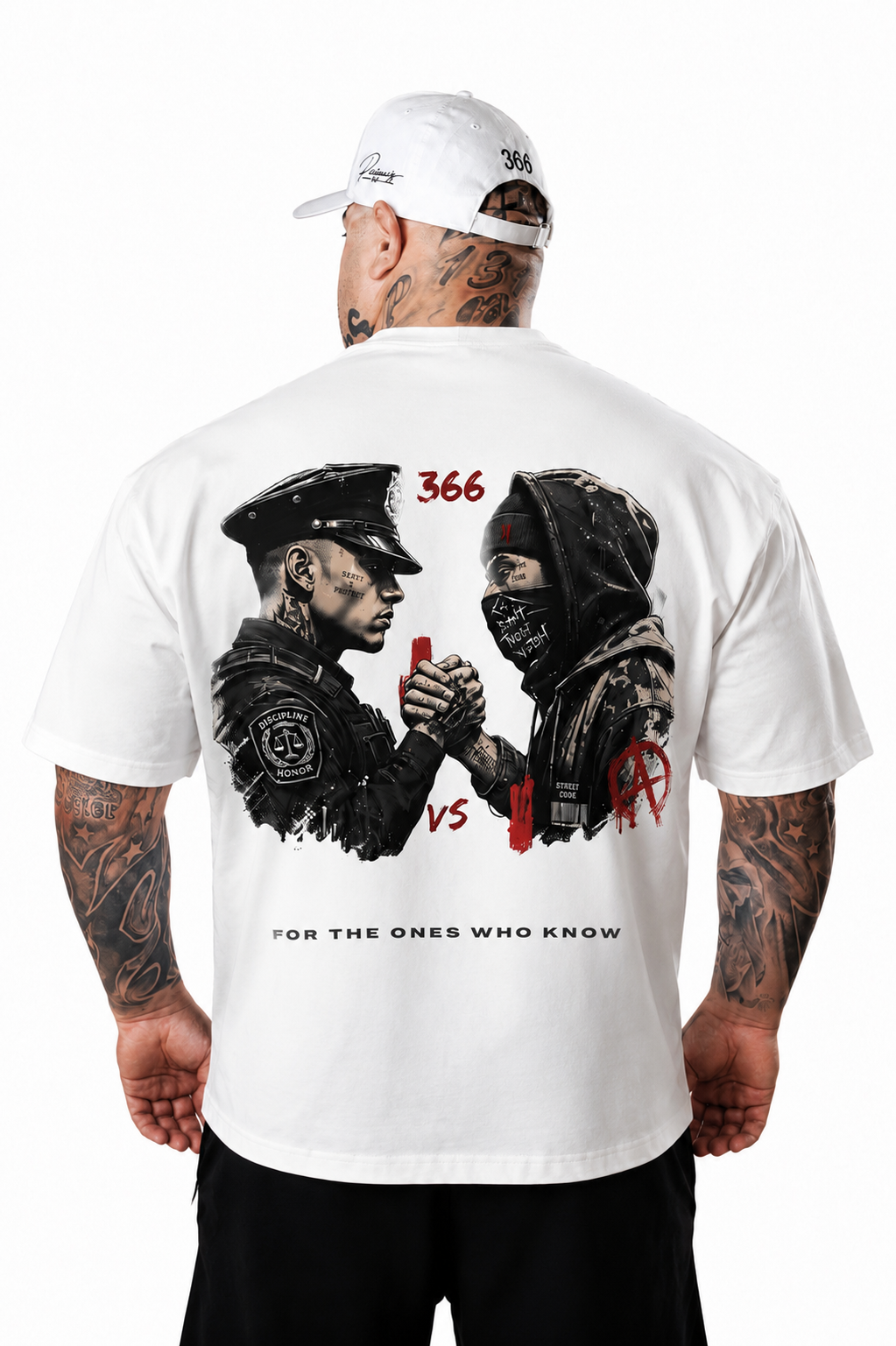 Tricou Oversized PICIANIS 366 Fearless – Alb