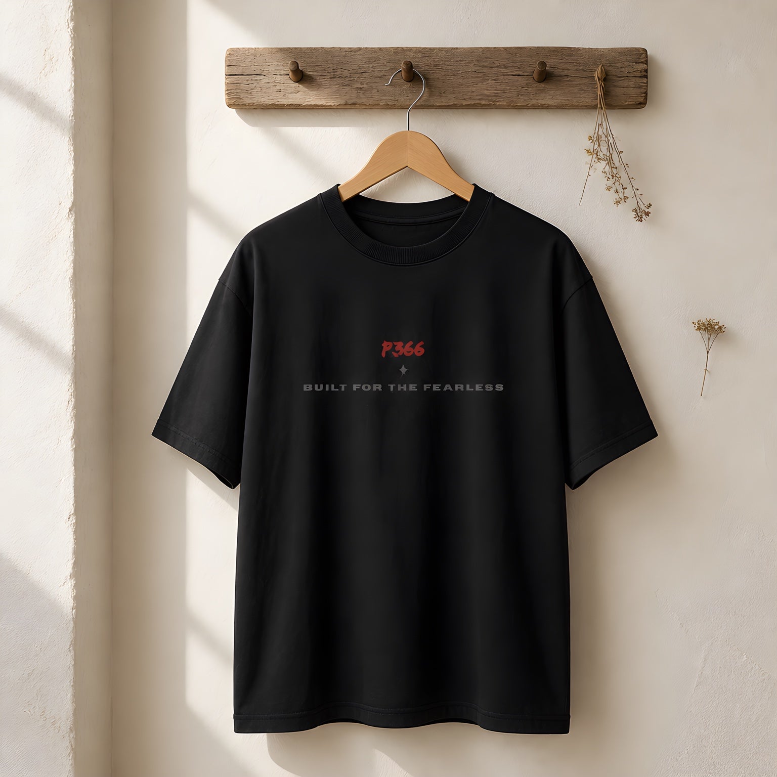 Tricou Oversized PICIANIS 366 Fearless – Negru