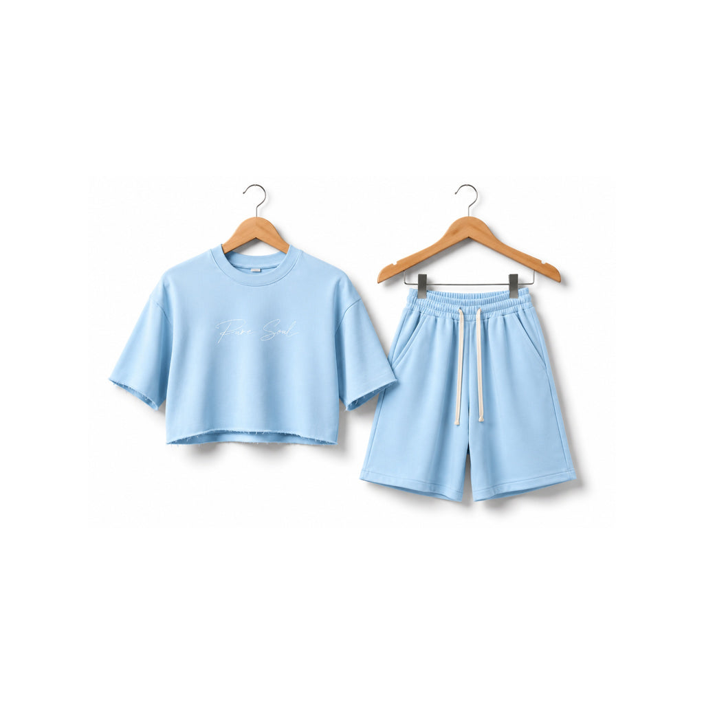 PURE SOUL SET FEMEI — Baby Blue / Blush Pink
