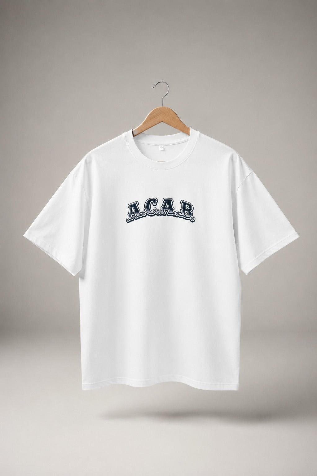 Tricou Oversized PICIANIS 366 – ACAB Edition Alb