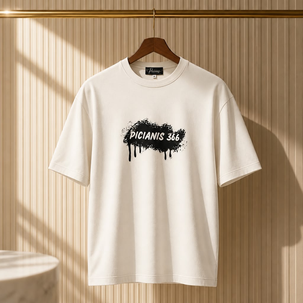 Tricou Oversized PICIANIS 366 TAG – OFF WHITE