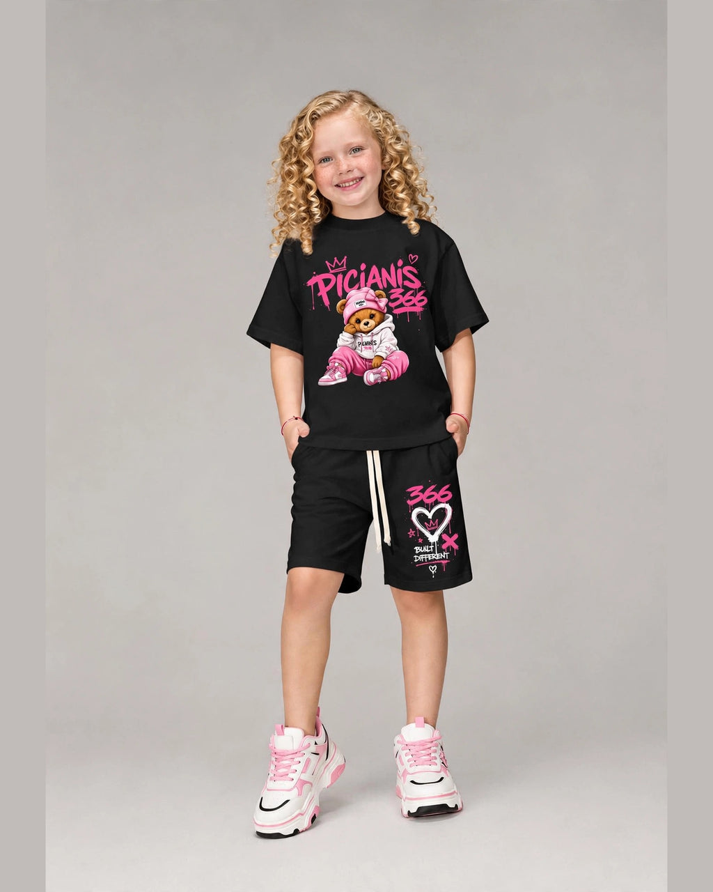 Picianis 366 – Pink Bear Set Fete Black