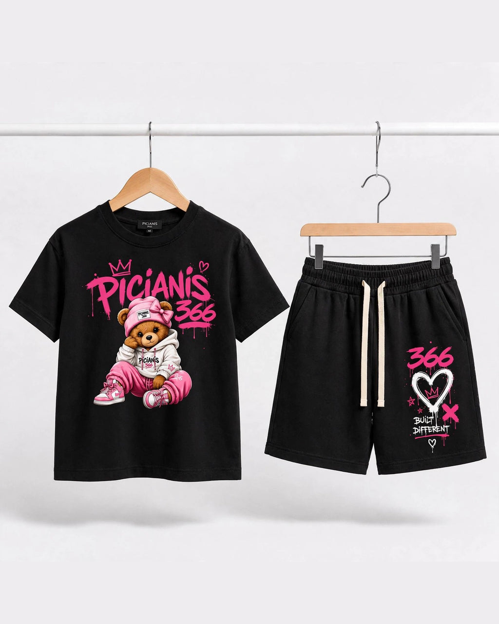 Picianis 366 – Pink Bear Set Fete Black